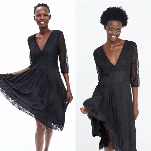lace maxi dress wedding guest ZAPAKA Women Dusty Rose Mother of the Bride Dress A-Line Round Neck Lace Long Wedding Guest Dress with 3/4 Sleeves, Navy / US22W main image 1